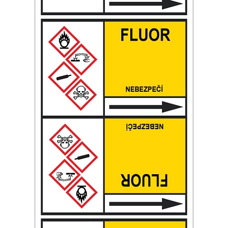 Značení potrubí, fluor